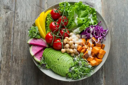 Healthy plant-based bowl